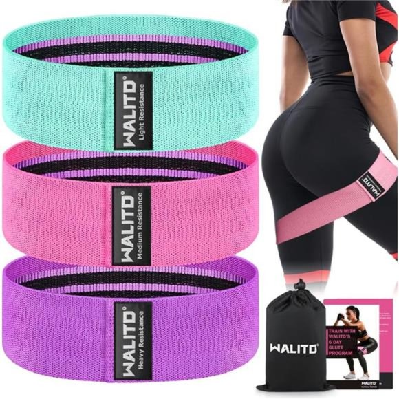 Resistance Bands for Legs and Butt,Fabric Exercise Loop Bands Yoga,Pilates,Rehab - Picture 1 of 6